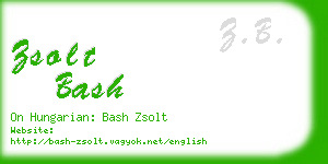 zsolt bash business card